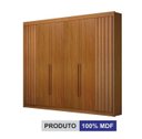 Ver imagem 5 de Guarda Roupa Casal 100% MDF 6 Portas 6 Gavetas 235cm Ripado São Carlos Cinamomo - Leifer