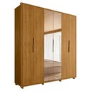 Ver imagem 1 de Guarda Roupa Casal Matisse 6 Portas com Espelho Mdf 210 Cm Cumaru Madetec
