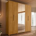 Ver imagem 2 de Guarda Roupa Casal Matisse 6 Portas com Espelho Mdf 210 Cm Cumaru Madetec