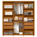 Ver imagem 5 de Guarda Roupa Casal Matisse 6 Portas com Espelho Mdf 210 Cm Cumaru Madetec