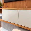 Ver mais imagens de Painel Tv 65 Pol 180cm Bancada Suspensa Ripado Manacá Freijó/off White Matte C04 - D'rossi