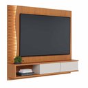 Ver imagem 6 de Painel Tv 65 Pol 180cm Bancada Suspensa Ripado Manacá Freijó/off White Matte C04 - D'rossi