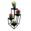 Ver imagem 1 de Suporte Plantas 4 Andares Estilo Industrial Moderno Toda Preta Jardim Minas Arte Própria Suporte 4 a