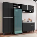 Ver imagem 5 de Cozinha Modulada Completa Vanessa 5 Peças 230cm Preto Fosco - Desk Design