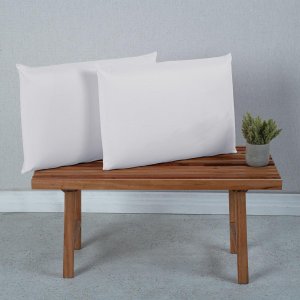 Fronha Travesseiro 2 Peças Percal 400 Fios Branco 70x50cm