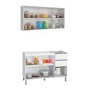 Ver imagem 5 de Cozinha Compacta Balcão para Pia/cuba e Armário Aéreo Triplo Evidence Poliman Móveis