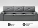 Ver imagem 4 de Sofá com Porta Copos Retrátil e Reclinável Pop 2,05m Velosuede Grafite - Netsofas