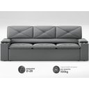 Ver imagem 4 de Sofá com Porta Copos Retrátil e Reclinável Pop 2,05m Velosuede Grafite - Netsofas