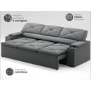 Ver imagem 3 de Sofá com Porta Copos Retrátil e Reclinável Pop 2,05m Velosuede Grafite - Netsofas