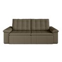 Ver imagem 3 de Sofá Cama Casal Retrátil e Reclinável 4 Lugares Veludo com Molas Grafite Palmeira 240cm CabeCasa MadeiraOriginals Mad