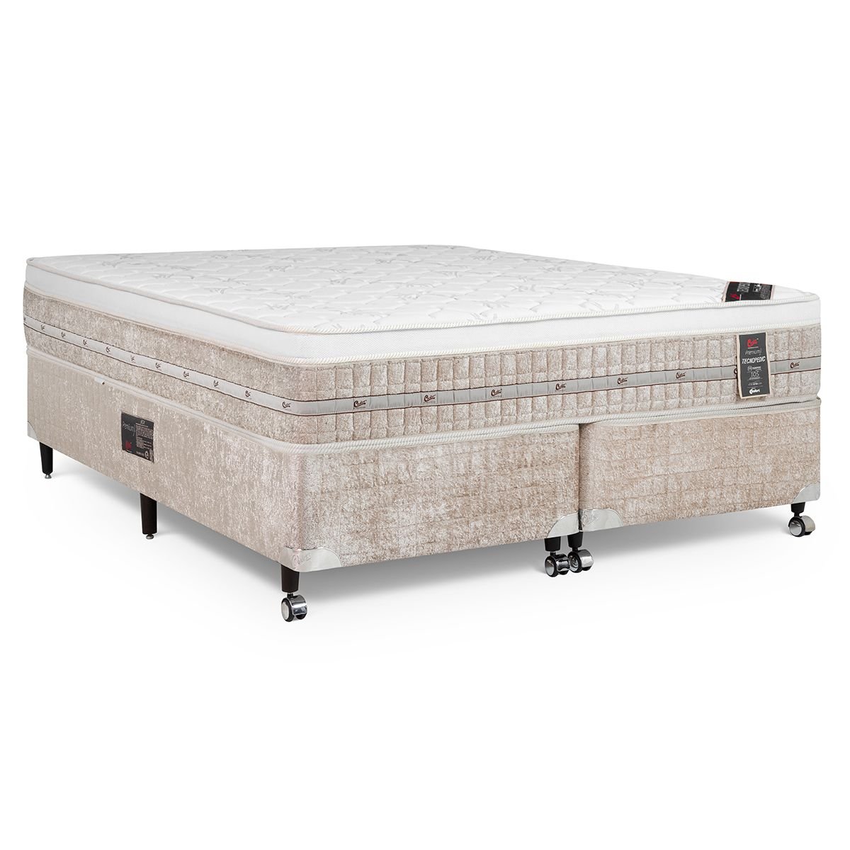 Cama Castor Queen Premium Tecnopedic 158x198x57 + Box Castor - 2