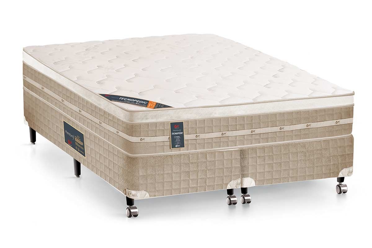 Cama Castor Queen Premium Tecnopedic 158x198x57 + Box Castor