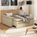 Ver imagem 3 de Sofá Cama Palmeira 3 Lugares Retrátil Reclinável 2,00m Veludo com Molas CabeCasa MadeiraOriginals