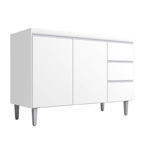 Balcão para Pia Andréia 100 Cm 2 Portas Branco Ajl