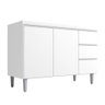 Balcão para Pia Andréia 100 Cm 2 Portas Branco Ajl - 1