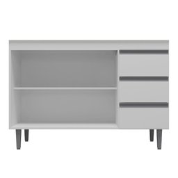 Balcão para Pia Andréia 100 Cm 2 Portas Branco Ajl - 3