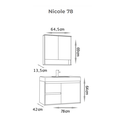 Ver imagem 2 de Conjunto Nicole 78 Cm com Lavatório e Espelheira - Fabribam
