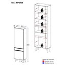 Ver imagem 2 de Paneleiro Armário de Cozinha com 2 Portas 62cm Retrô Florença Multimóveis MP2438 Branco