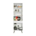 Ver imagem 3 de Paneleiro Armário de Cozinha com 2 Portas 62cm Retrô Florença Multimóveis MP2438 Branco