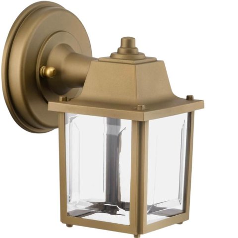 Arandela de Parede Quadrada Luminária Vintage Colonial Ouro Velho E27 Termoplástico Dital