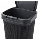 Ver imagem 7 de Lixeira Rattan Cesto Lixo Pia Cozinha 4,5L Plástico Basculante Cinza