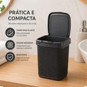 Ver imagem 4 de Lixeira Rattan Cesto Lixo Pia Cozinha 4,5L Plástico Basculante Cinza