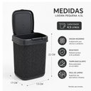 Ver imagem 5 de Lixeira Rattan Cesto Lixo Pia Cozinha 4,5L Plástico Basculante Cinza