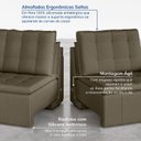 Ver mais imagens de Sofá Cama Palmeira 3 Lugares Retrátil Reclinável 2,20m Veludo com Molas CabeCasa MadeiraOriginals Gr