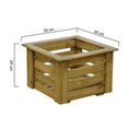 Ver imagem 6 de Cachepô Malta Madeira Maciça 35x35x25 Cm Natural-madeira