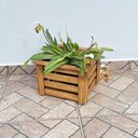 Ver imagem 2 de Cachepô Malta Madeira Maciça 35x35x25 Cm Natural-madeira