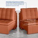 Ver mais imagens de Sofá Cama Palmeira 3 Lugares Retrátil Reclinável 2,20m Veludo com Molas CabeCasa MadeiraOriginals Terracota
