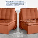 Ver mais imagens de Sofá Cama Palmeira 3 Lugares Retrátil Reclinável 2,20m Veludo com Molas CabeCasa MadeiraOriginals