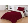 Kit Edredom Solteiro 4 Peças Pérola Vermelho/palha - 1