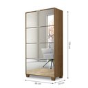 Ver imagem 4 de Sapateira Armário Multiuso Pequim com Espelho Ferrara Madeirado