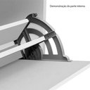 Ver imagem 3 de Sapateira Armário Multiuso Pequim com Espelho Ferrara Madeirado