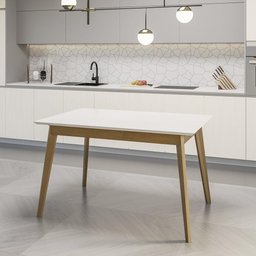 Mesa De Jantar 136cm Multimóveis Cr50052 Imbuia/off White Imbuia/off White - 2
