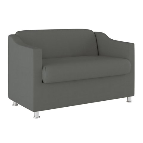 Sofá Namoradeira 2 Lugares Tilla Sala de Espera – Balaqui Decor Cor:Cinza