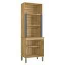 Ver imagem 3 de Armário Paneleiro Ametista Duplo Forno Freijó Gris - Kits Paraná