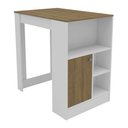 Ver imagem 1 de Bancada Balcão de Cozinha com 1 Porta e 3 Nichos 90cm Multimóveis CR20537 Branco/Mel