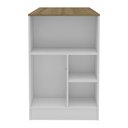 Ver imagem 4 de Bancada Balcão de Cozinha com 1 Porta e 3 Nichos 90cm Multimóveis CR20537 Branco/Mel