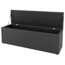 Ver imagem 5 de Cabeceira E Baú Cama Box Queen Cora 160cm Suede Cinza Escuro