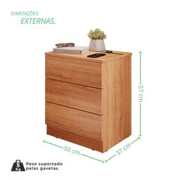 Mesa de Cabeceira Paris - Mais Móveis Cinamomo - 3