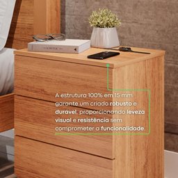 Mesa de Cabeceira Paris - Mais Móveis Cinamomo - 5