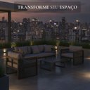 Ver imagem 4 de Mesa de Centro Torino 80x60cm em Alumínio Ripado