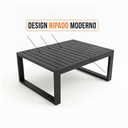 Ver imagem 5 de Mesa de Centro Torino 80x60cm em Alumínio Ripado