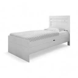 Cama Solteiro Baú Larissa Branca Framar - 2 Cama Solteiro Baú Larissa Branca Framar - 2
