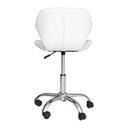 Ver imagem 3 de Cadeira Office Eiffel Slim com Estofado de Couro Sintético Branca