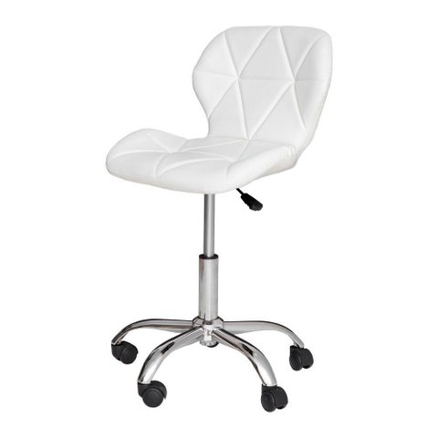 Cadeira Office Eiffel Slim com Estofado de Couro Sintético Branca
