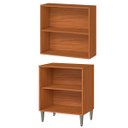 Ver imagem 2 de Conjunto Armário Aéreo e Balcão 100% Mdf 2 Portas 70 Cm Luna Cinamomo/branco