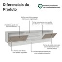 Ver imagem 4 de Rack para Tv até 80 Polegadas 218 Cm 2 Portas Branco/crema Vik Madesa